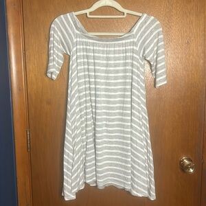Women’s Altard State Small Grey/White Stripped Mini Dress